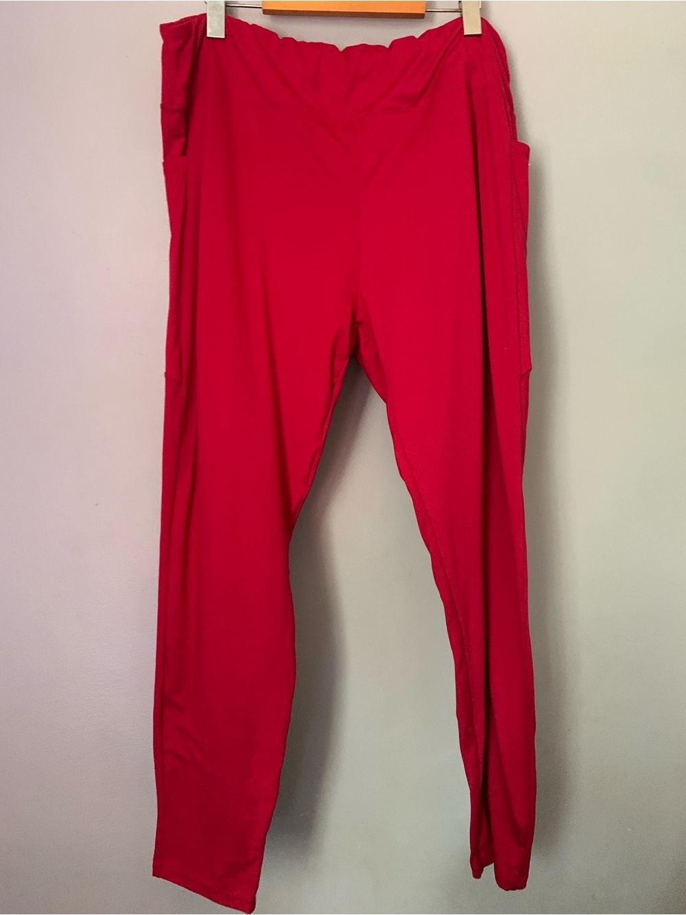 Ladies Red Leggings 4XL